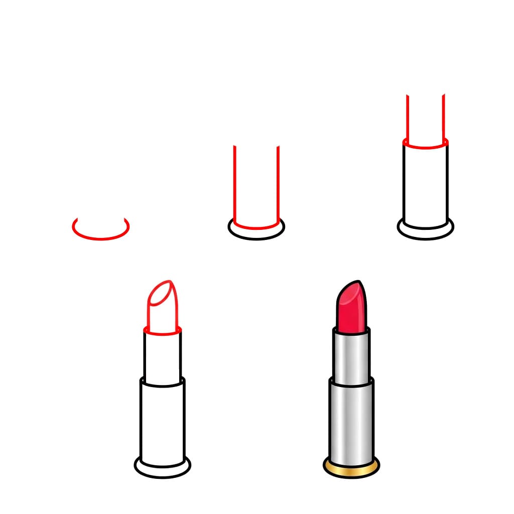 Simple lipstick Drawing Ideas
