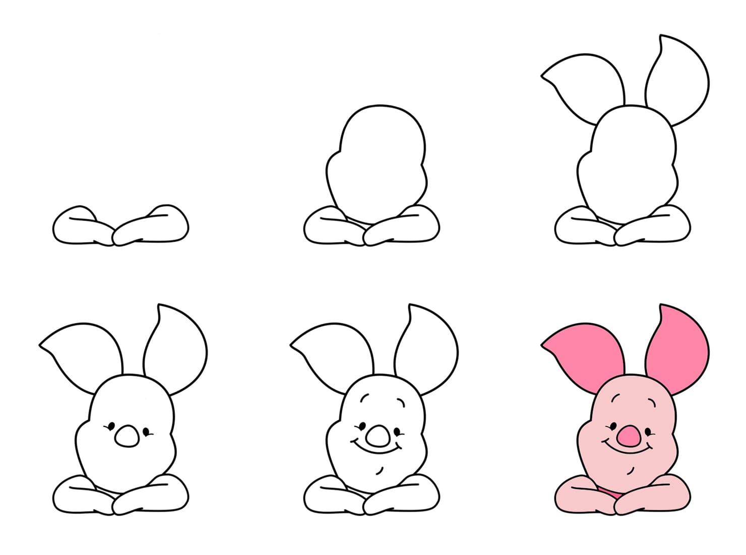 Smiling Piglet Drawing Ideas