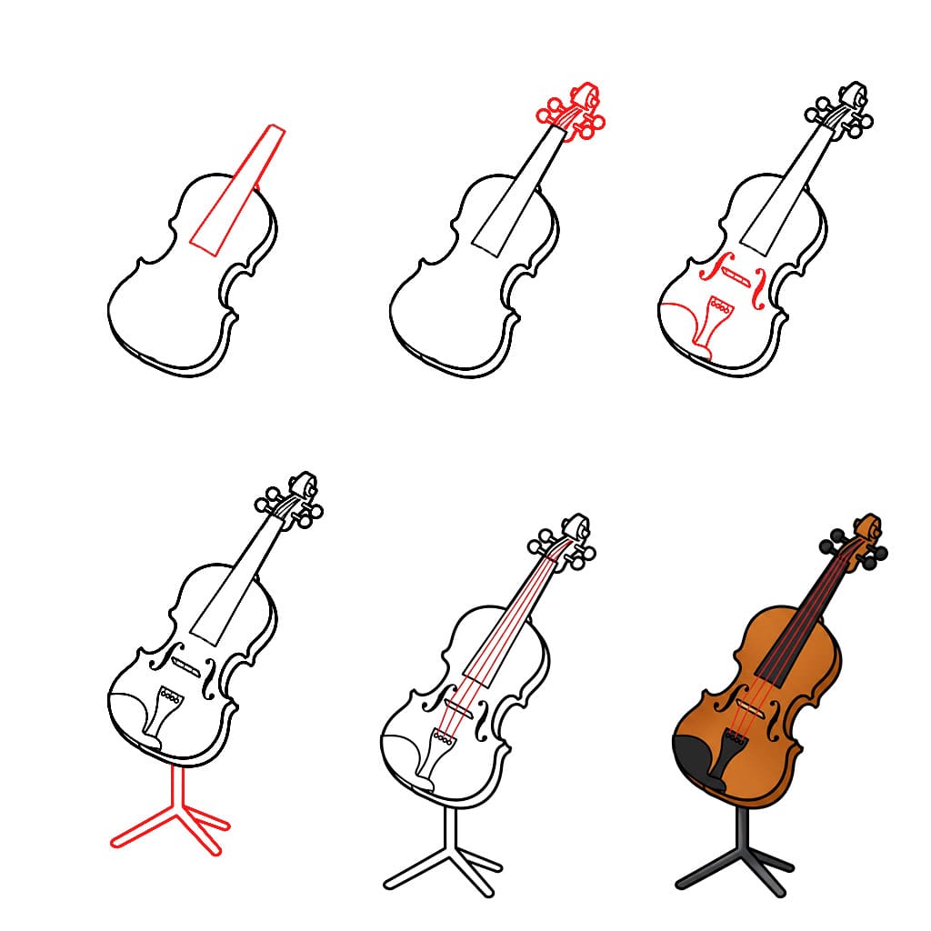 Smooth Violin Drawing Ideas