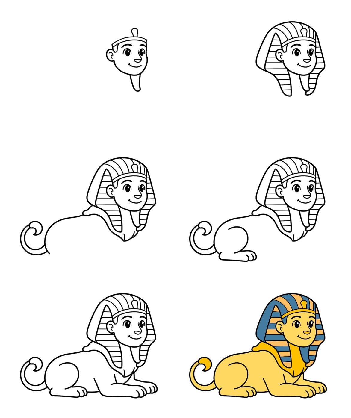 Sphinx for kids Drawing Ideas
