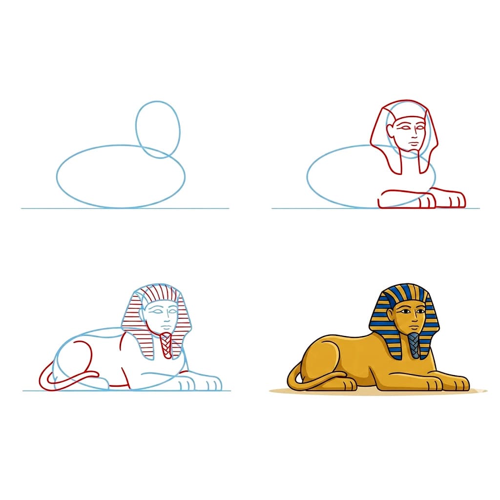 Sphinx of Giza Drawing Ideas