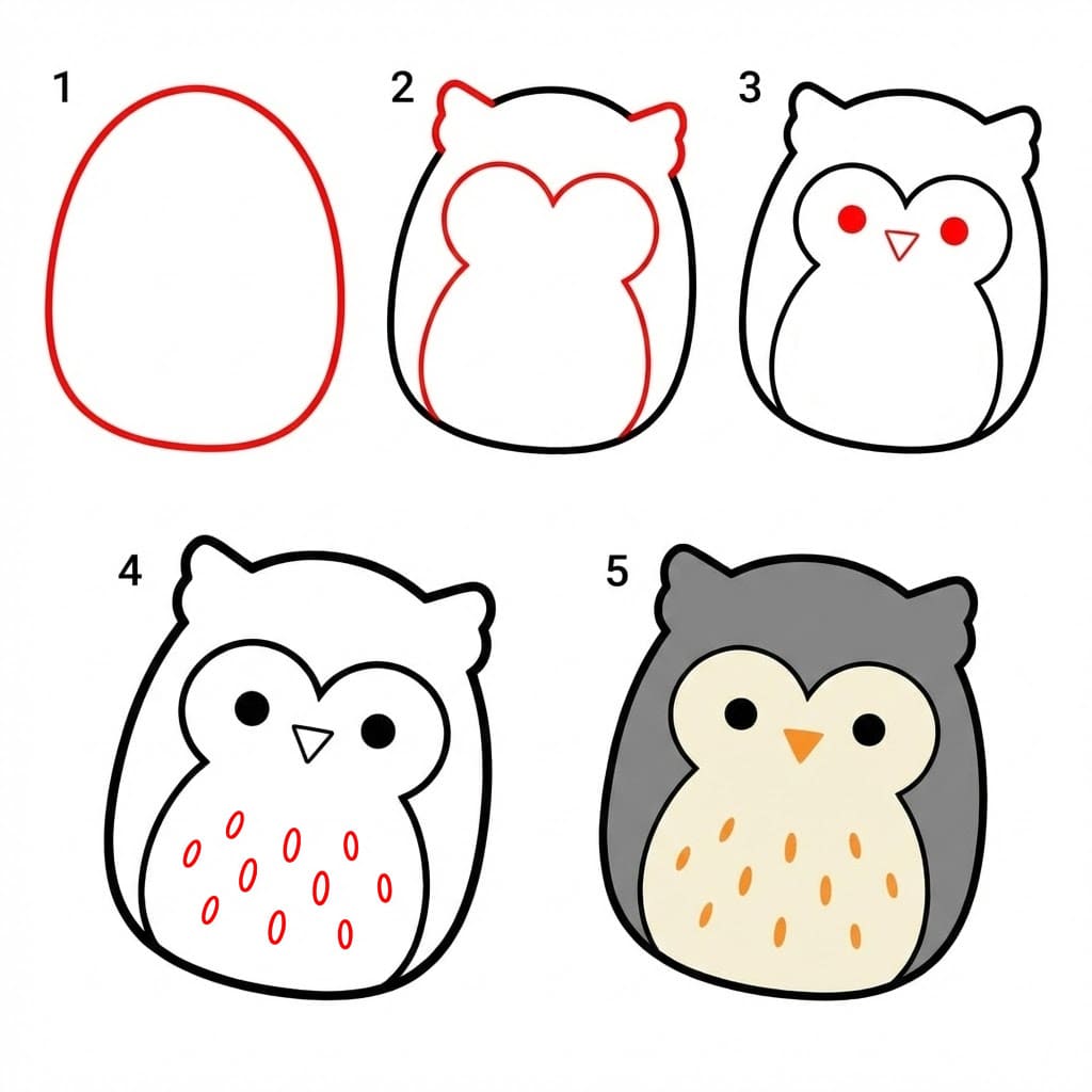 Squishmallows Hoot Drawing Ideas