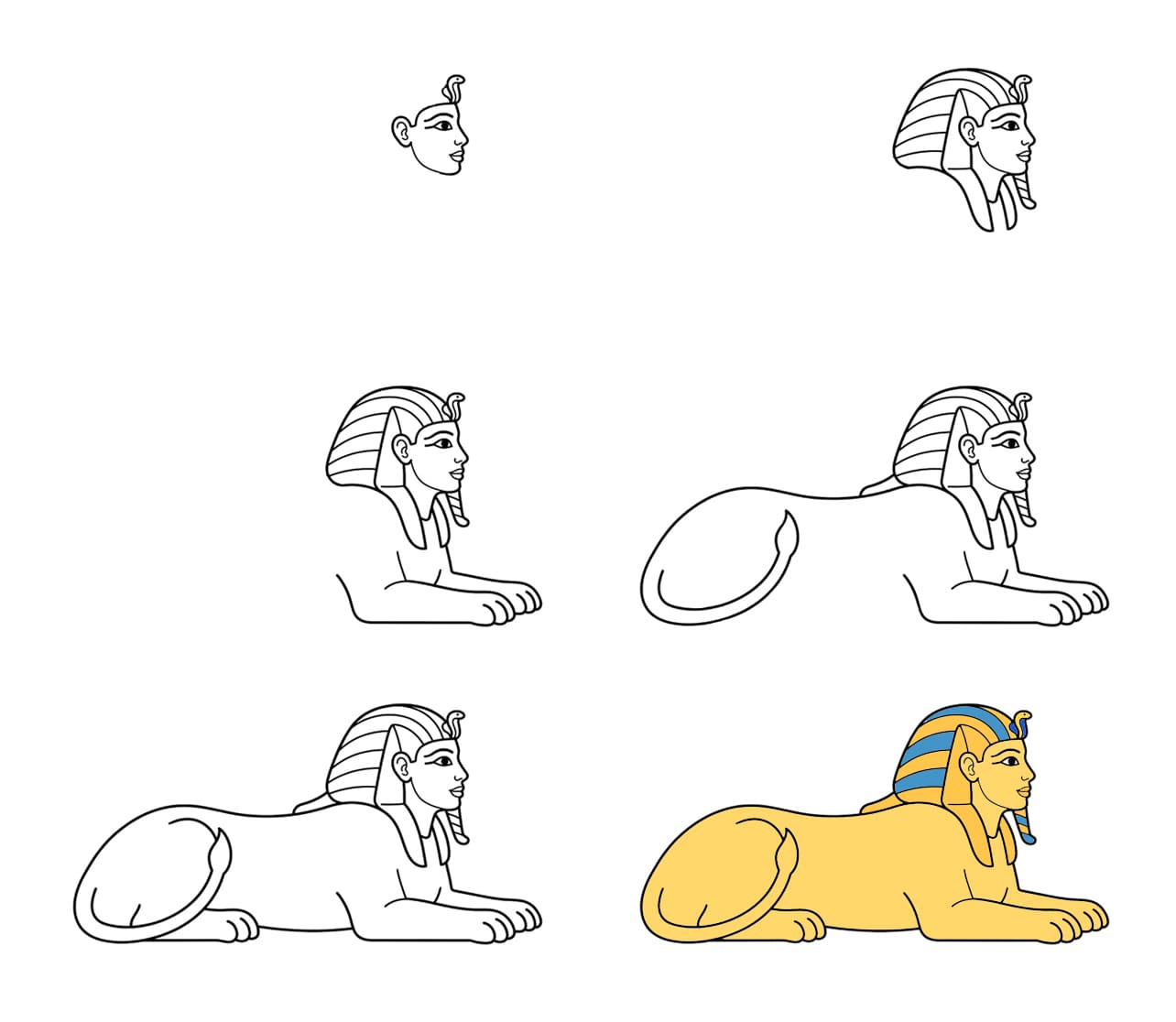 The Great Sphinx Statue Drawing Ideas