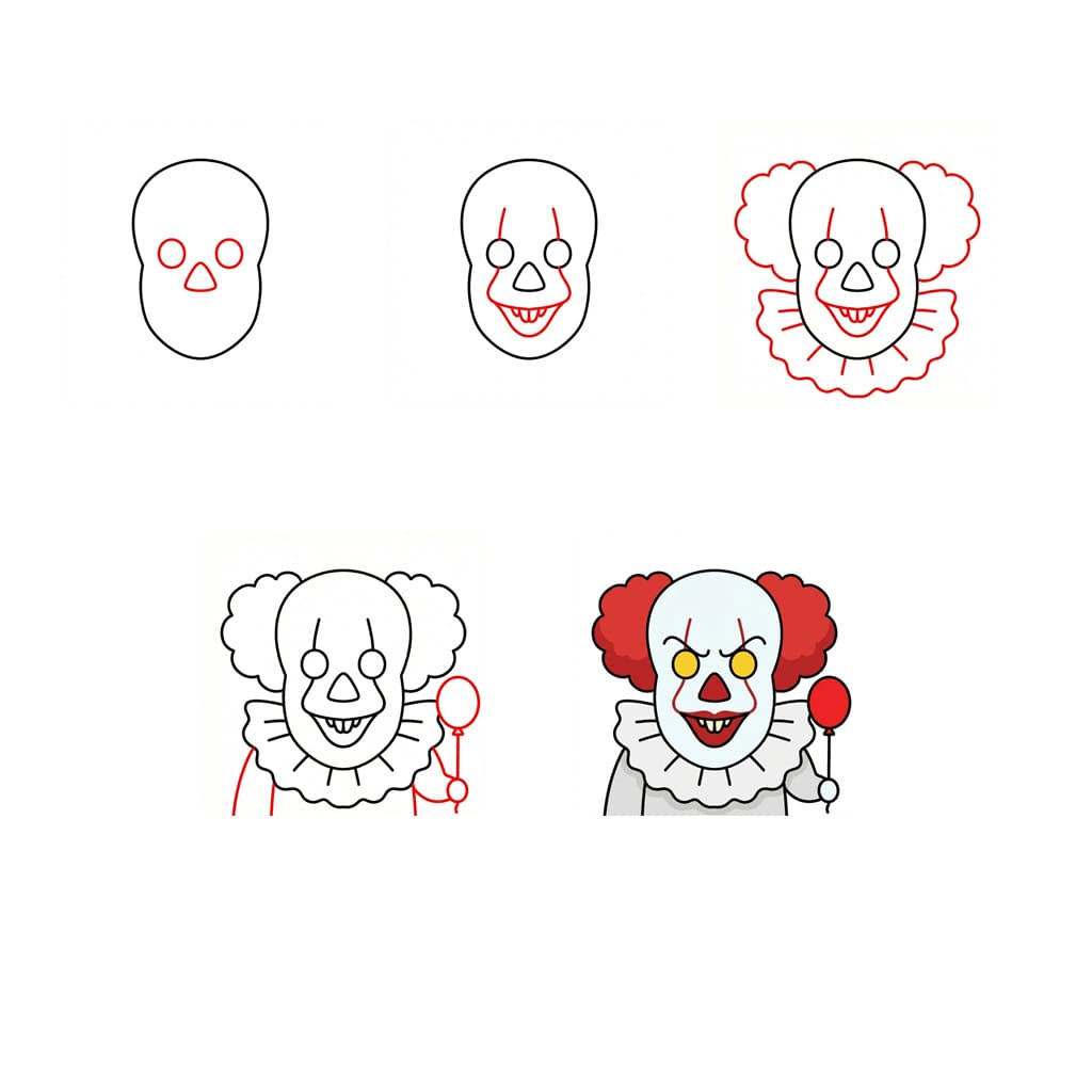 The Horror Pennywise Drawing Ideas