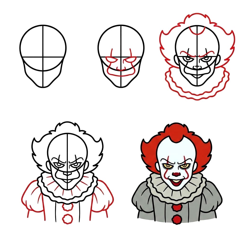 The Scary Pennywise Drawing Ideas