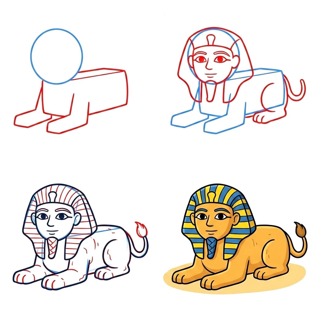 The Sphinx Giza Drawing Ideas