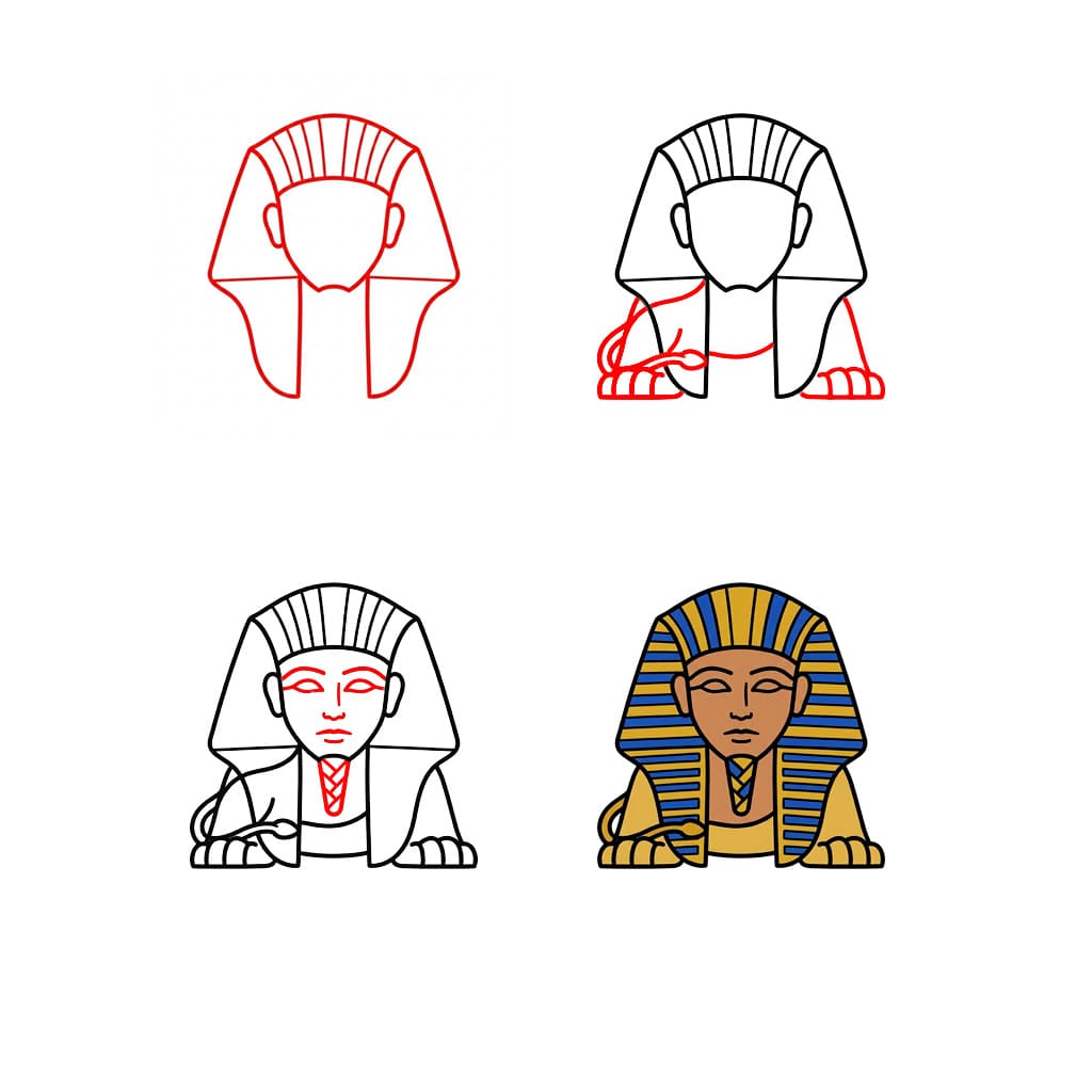 The Sphinx Statue Drawing Ideas