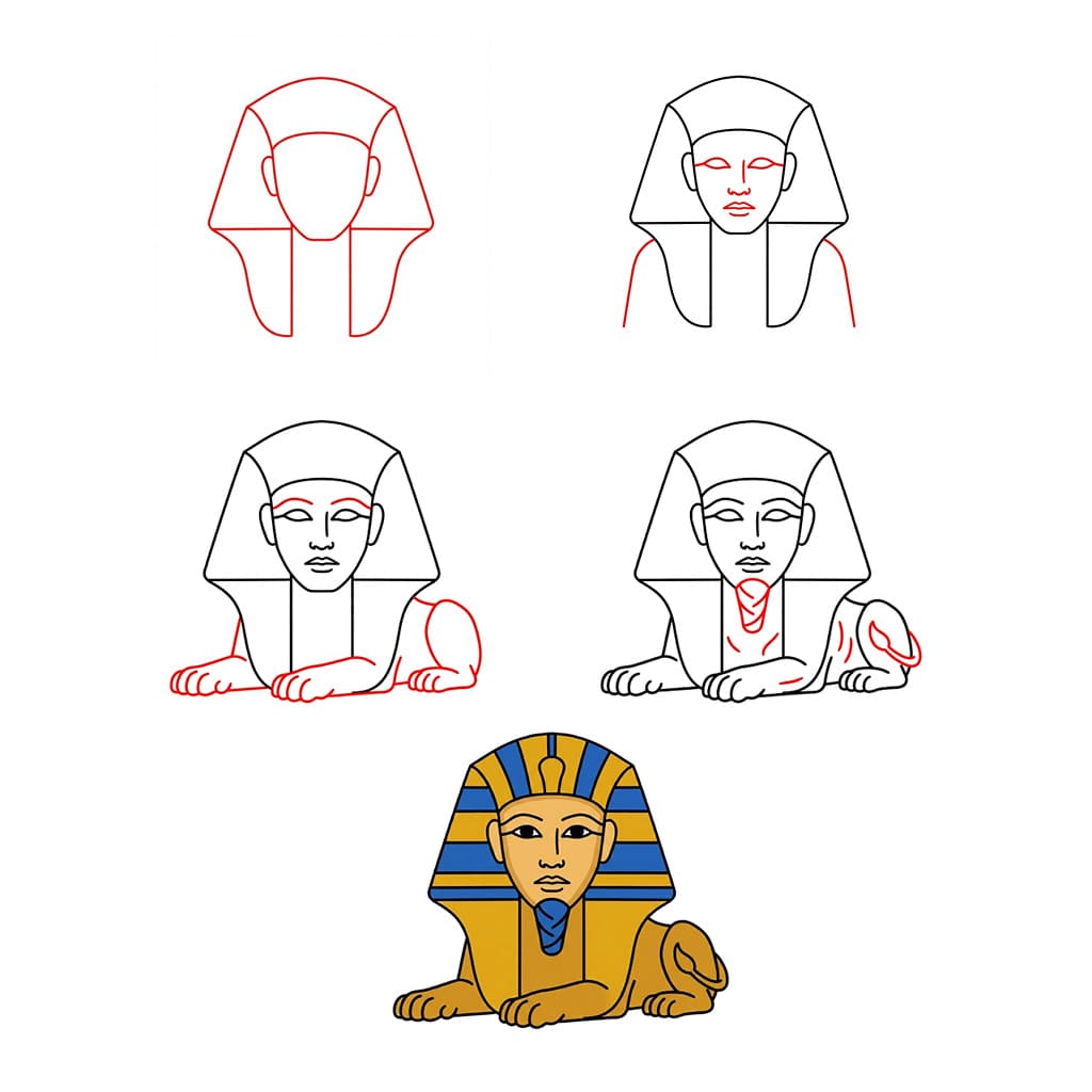 The Sphinx of Giza Drawing Ideas