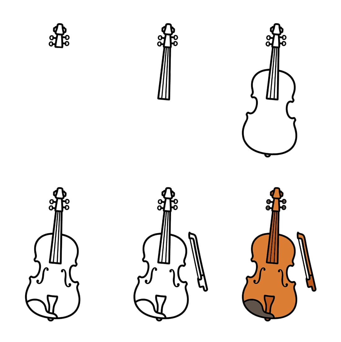 Violin and bow Drawing Ideas