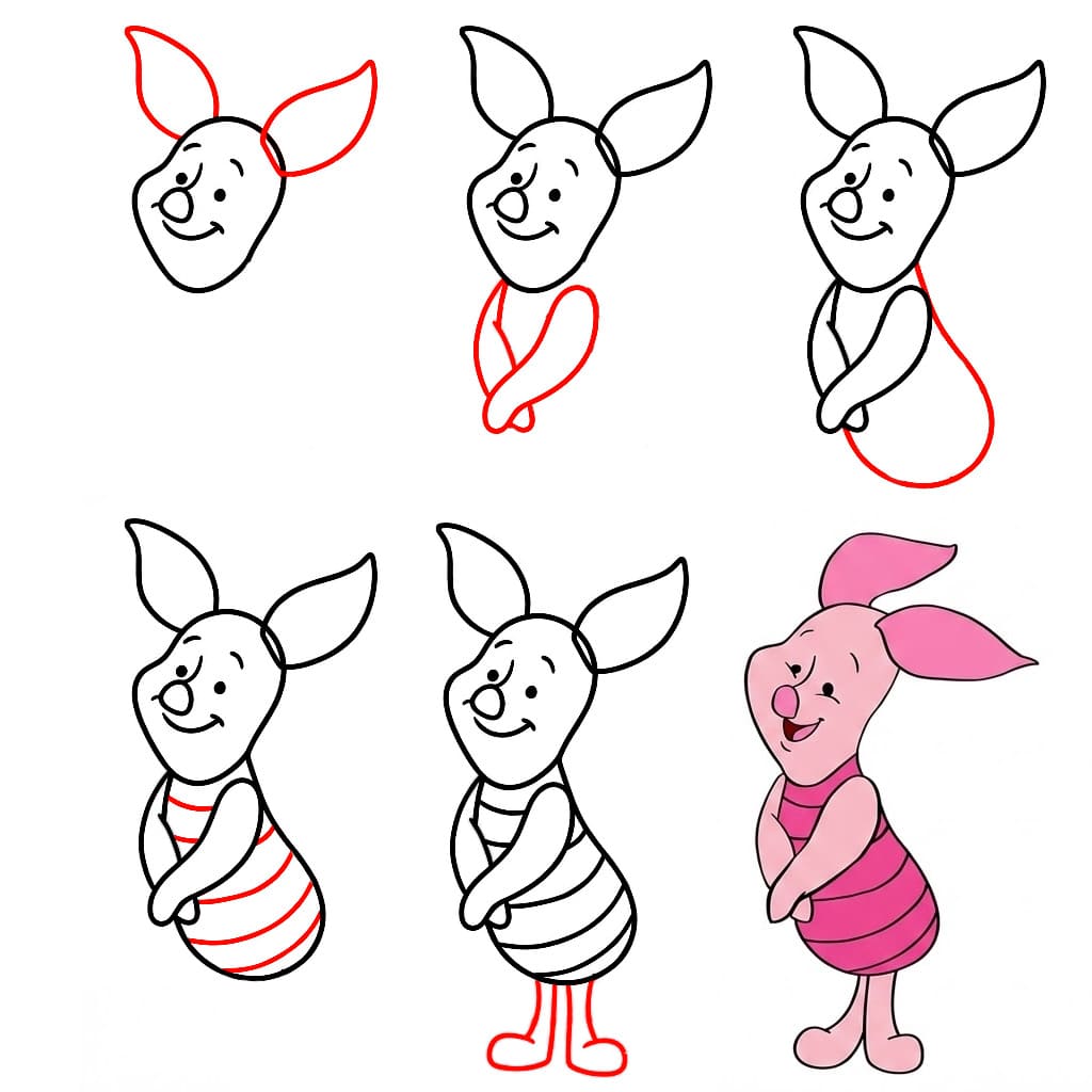 Winnie-the-Pooh Piglet Drawing Ideas