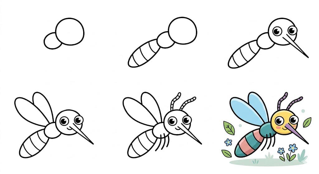 Mosquito Drawing Ideas