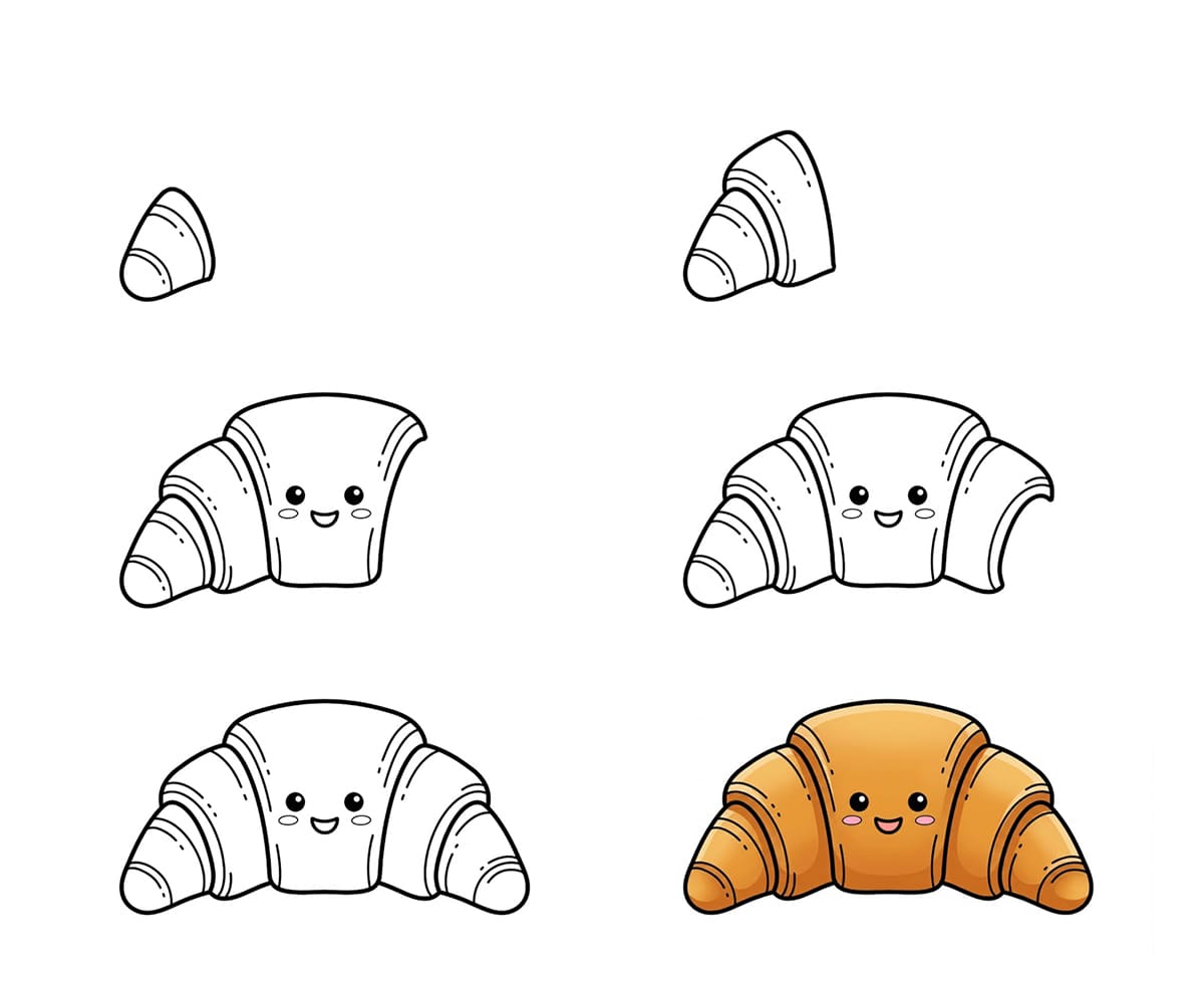 Adorable Croissant Drawing Ideas