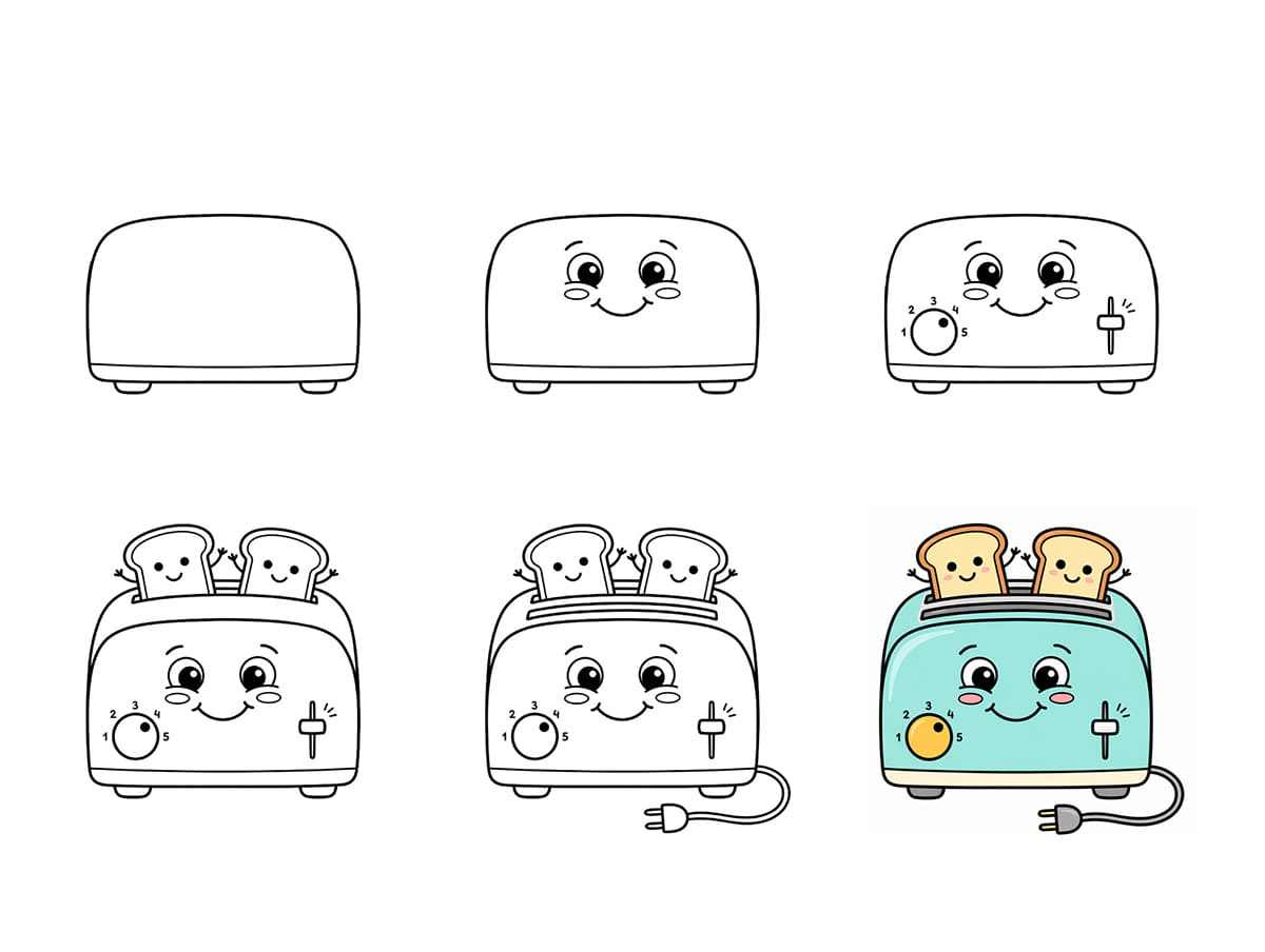 Adorable Toaster Drawing Ideas