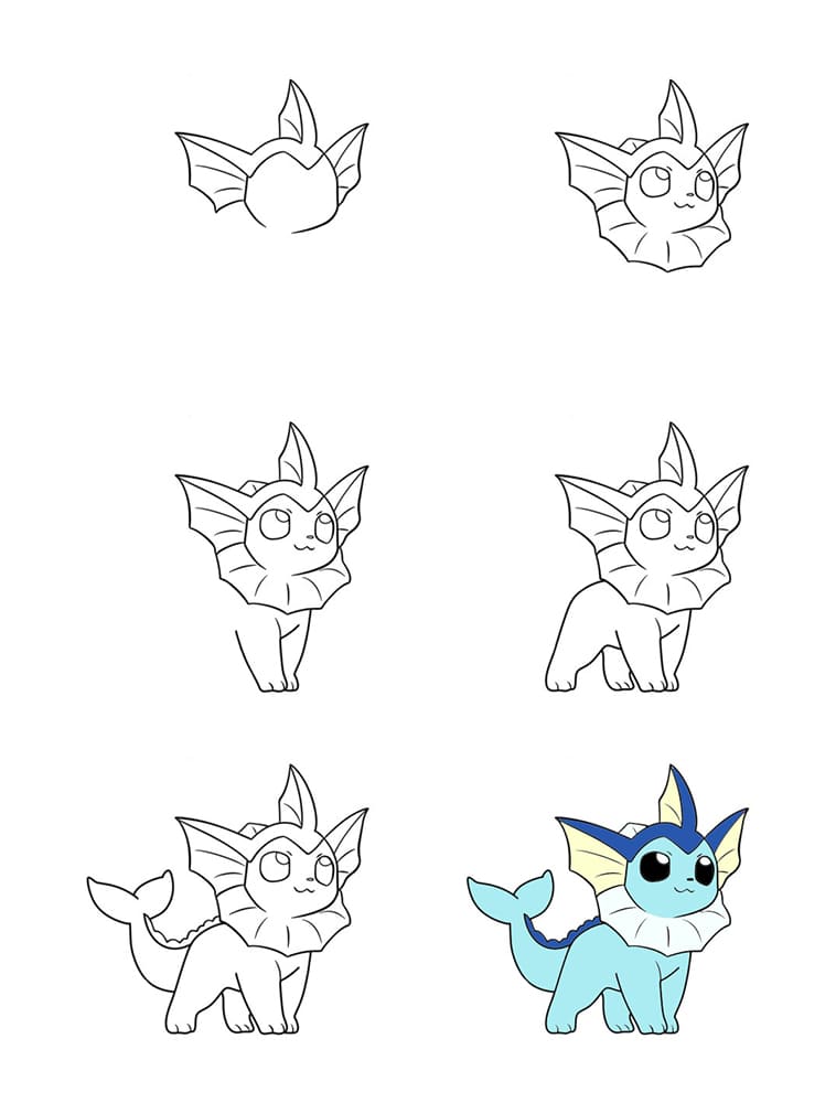 Adorable Vaporeon Drawing Ideas