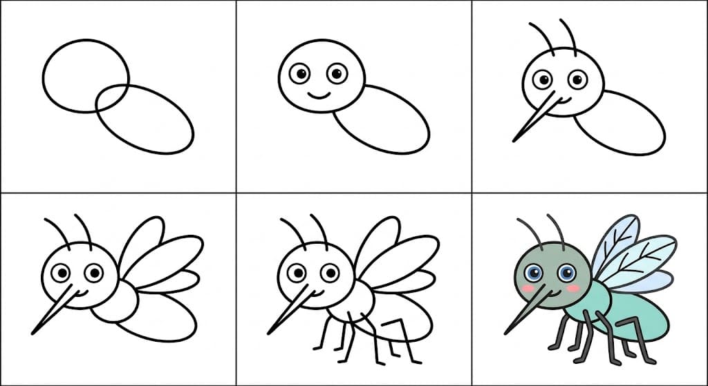 Adorable mosquito Drawing Ideas