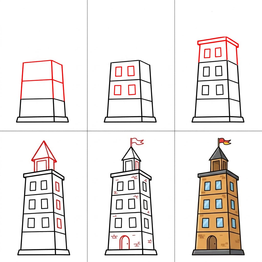 Tower Drawing Ideas