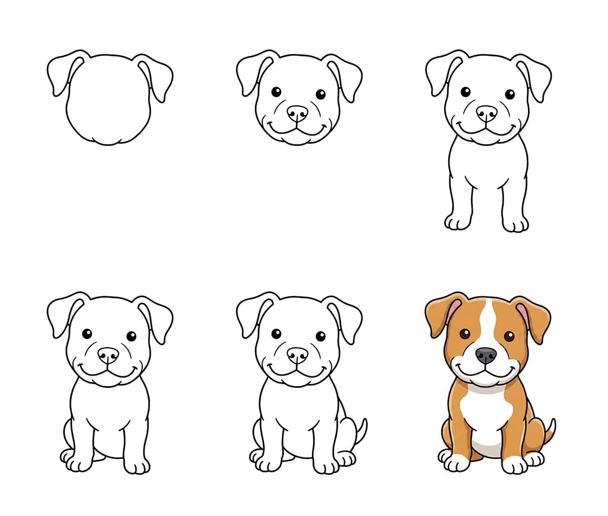 Baby Pitbull Drawing Ideas