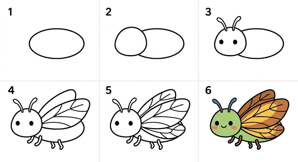 Baby cicada Drawing Ideas