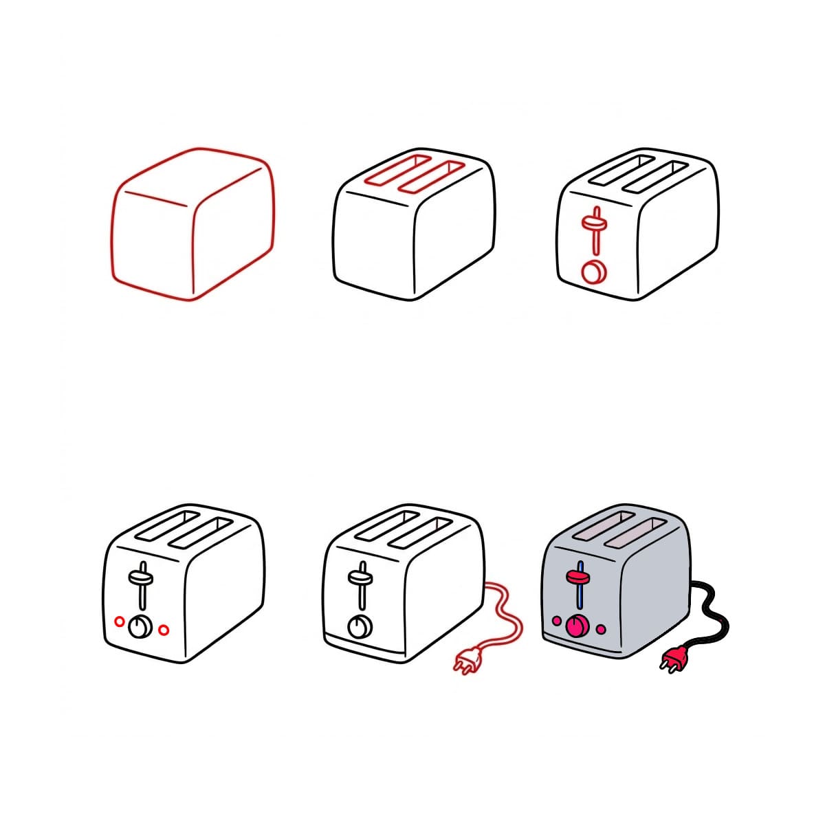 Basic Toaster Drawing Ideas
