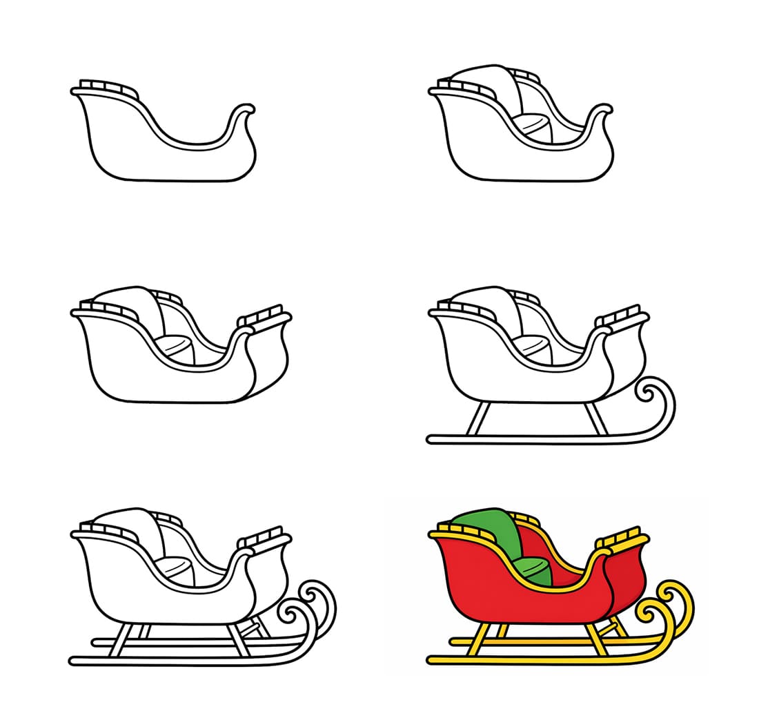 Basic sleigh Drawing Ideas