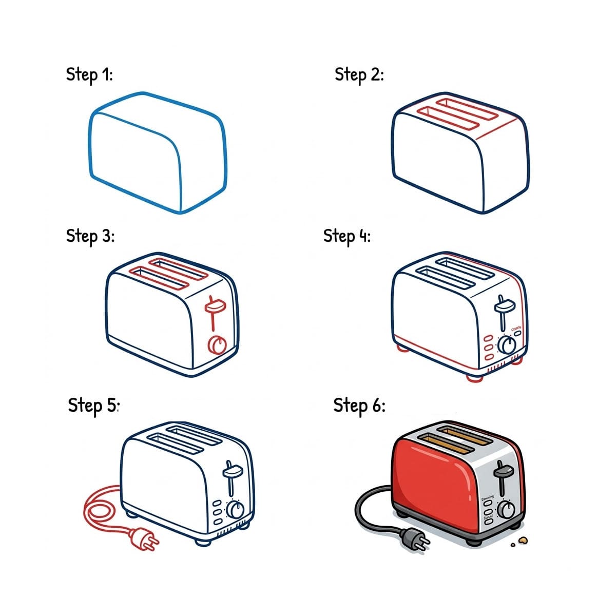 Bread Toaster Drawing Ideas