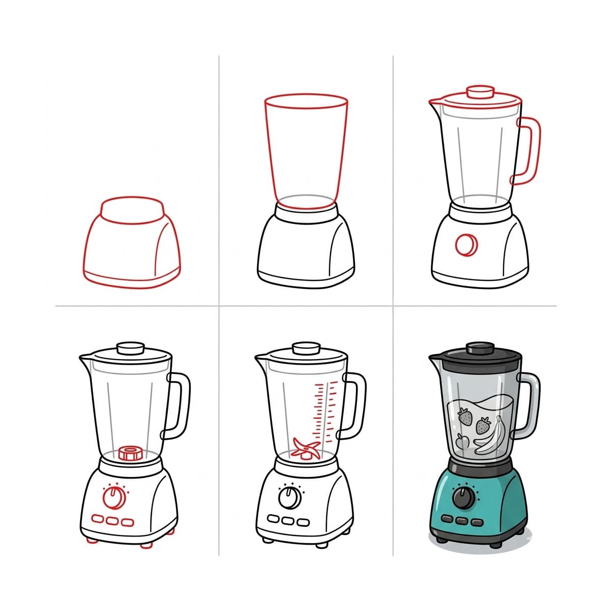 Cartoon Juice Blender Drawing Ideas