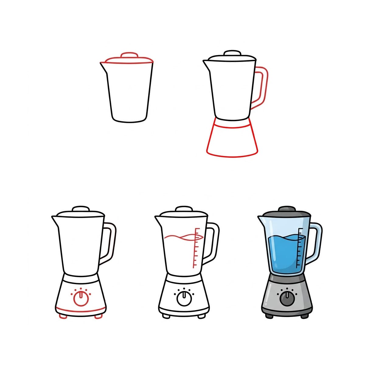 Cartoon Kitchen Blender Drawing Ideas