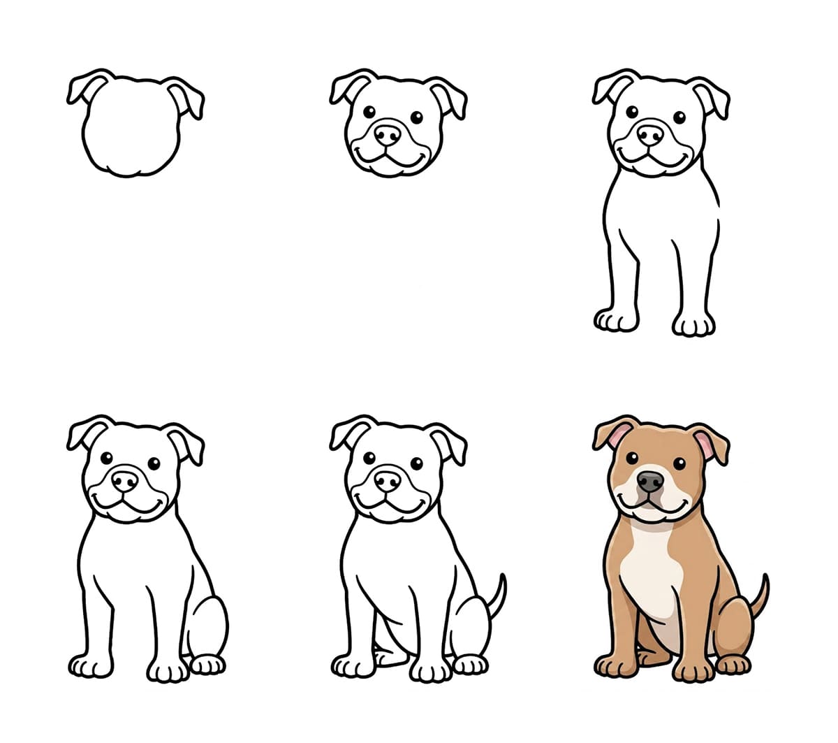 Cartoon Pitbull Drawing Ideas