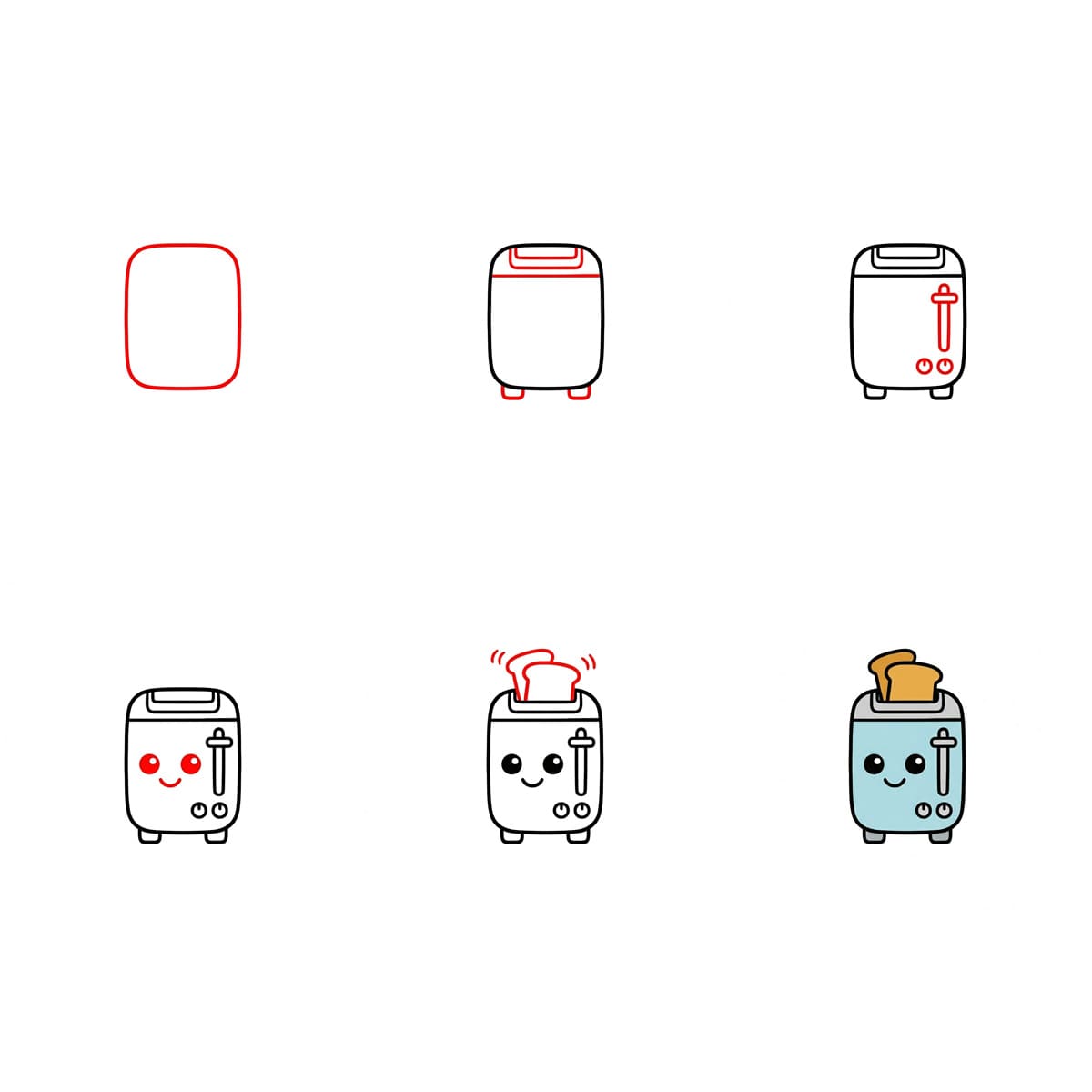 Cartoon Toaster Drawing Ideas