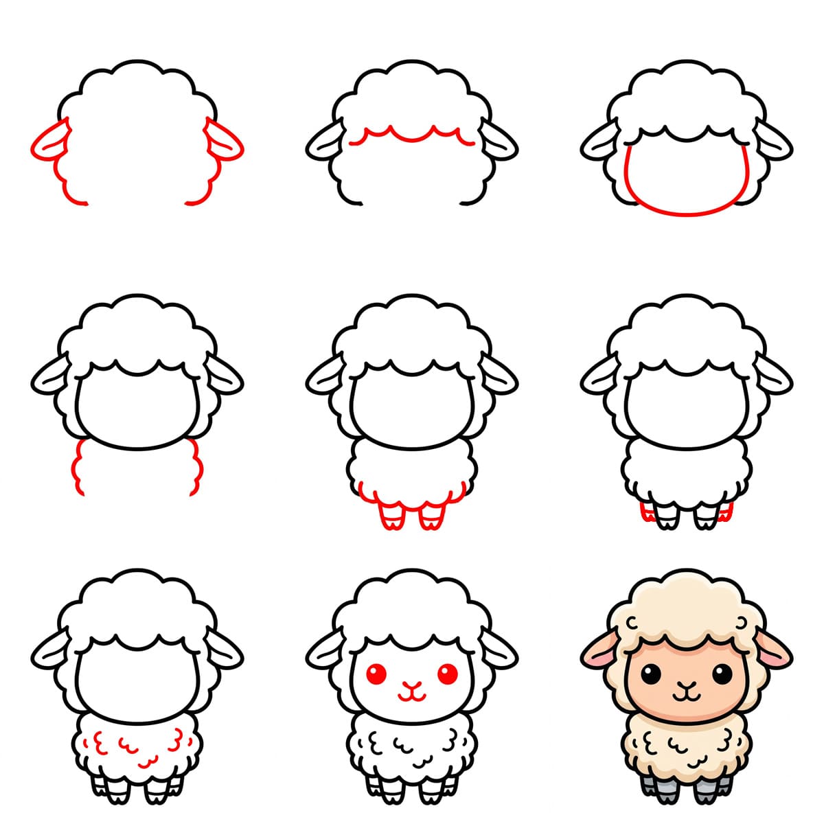 Chibi Lamb Drawing Ideas