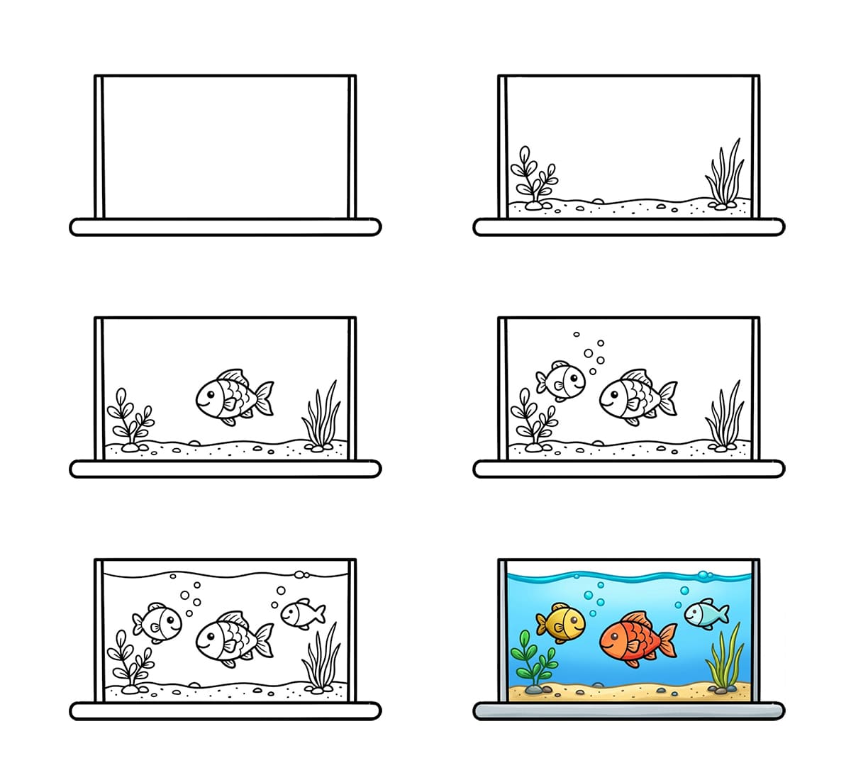 Cute Aquarium Drawing Ideas