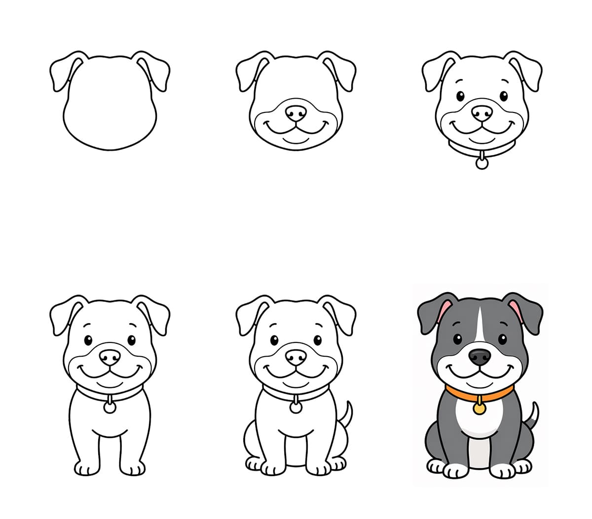 Cute Pitbull Drawing Ideas