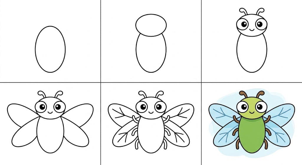 Cute cicada Drawing Ideas