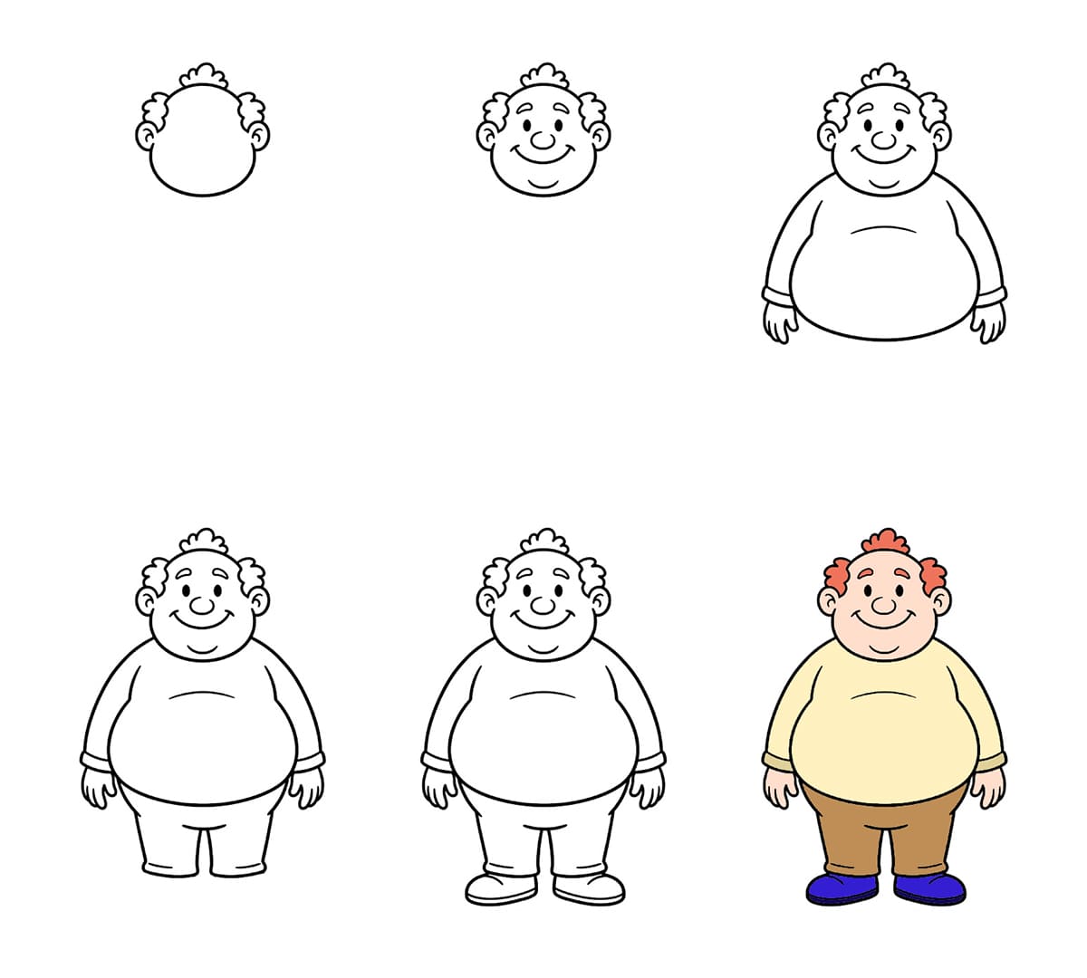 Fat man Drawing Ideas