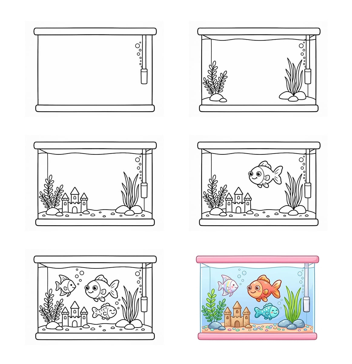 Fish Aquarium Drawing Ideas