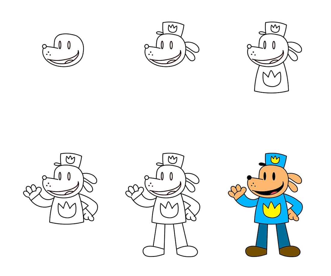 Friendly Dog Man Drawing Ideas