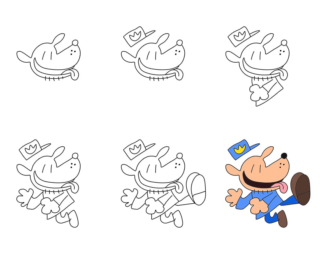 Funny Dog Man Drawing Ideas