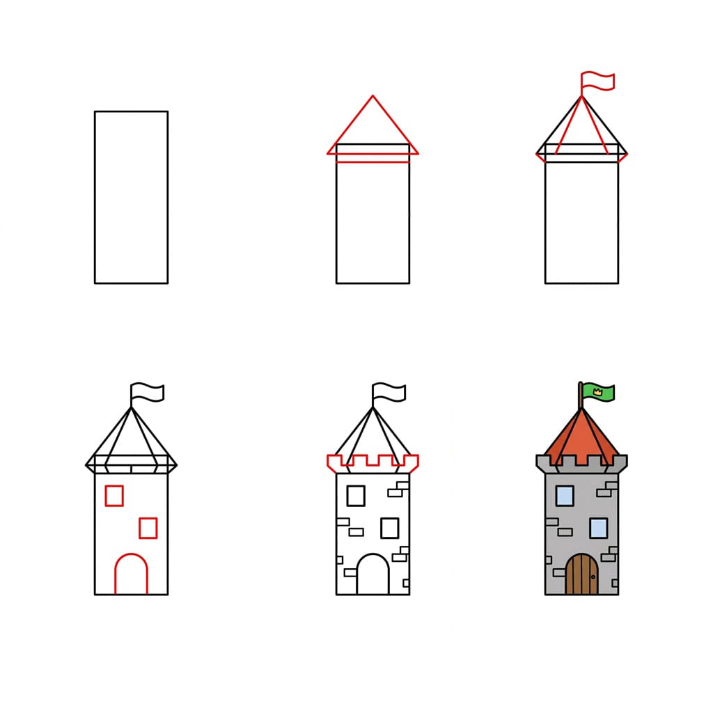 Gatehouse tower Drawing Ideas