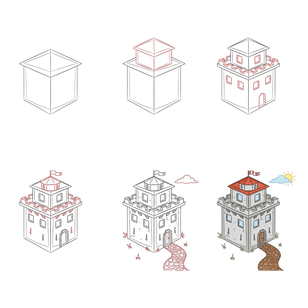 Guard Tower Drawing Ideas