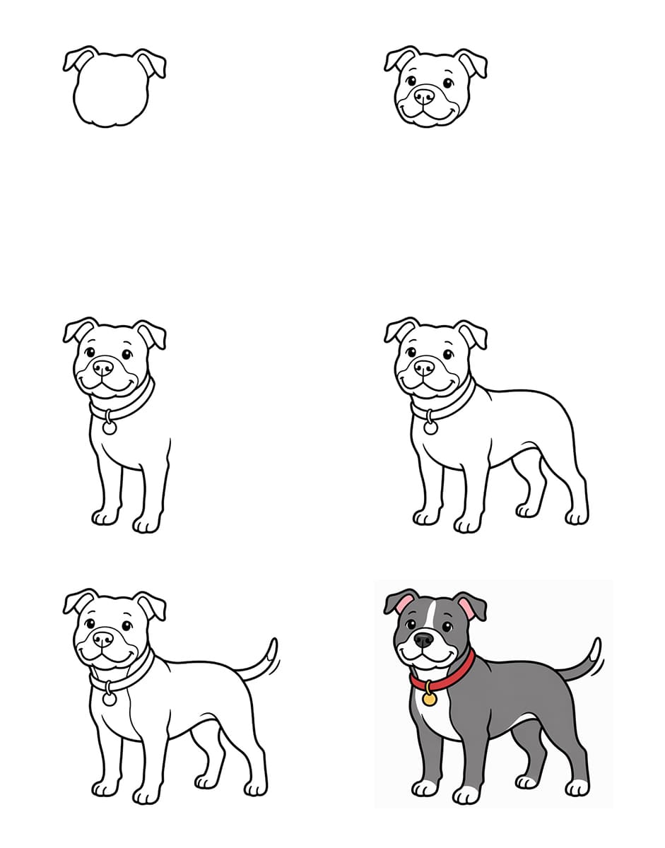 Pitbull Drawing Ideas