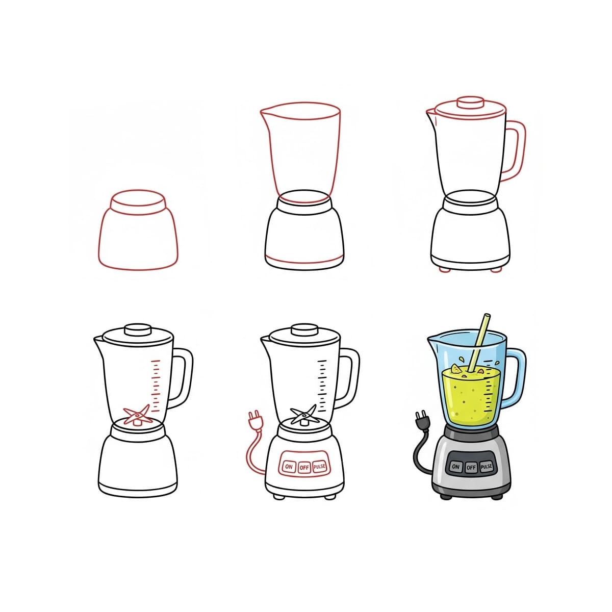 Juice Blender Drawing Ideas