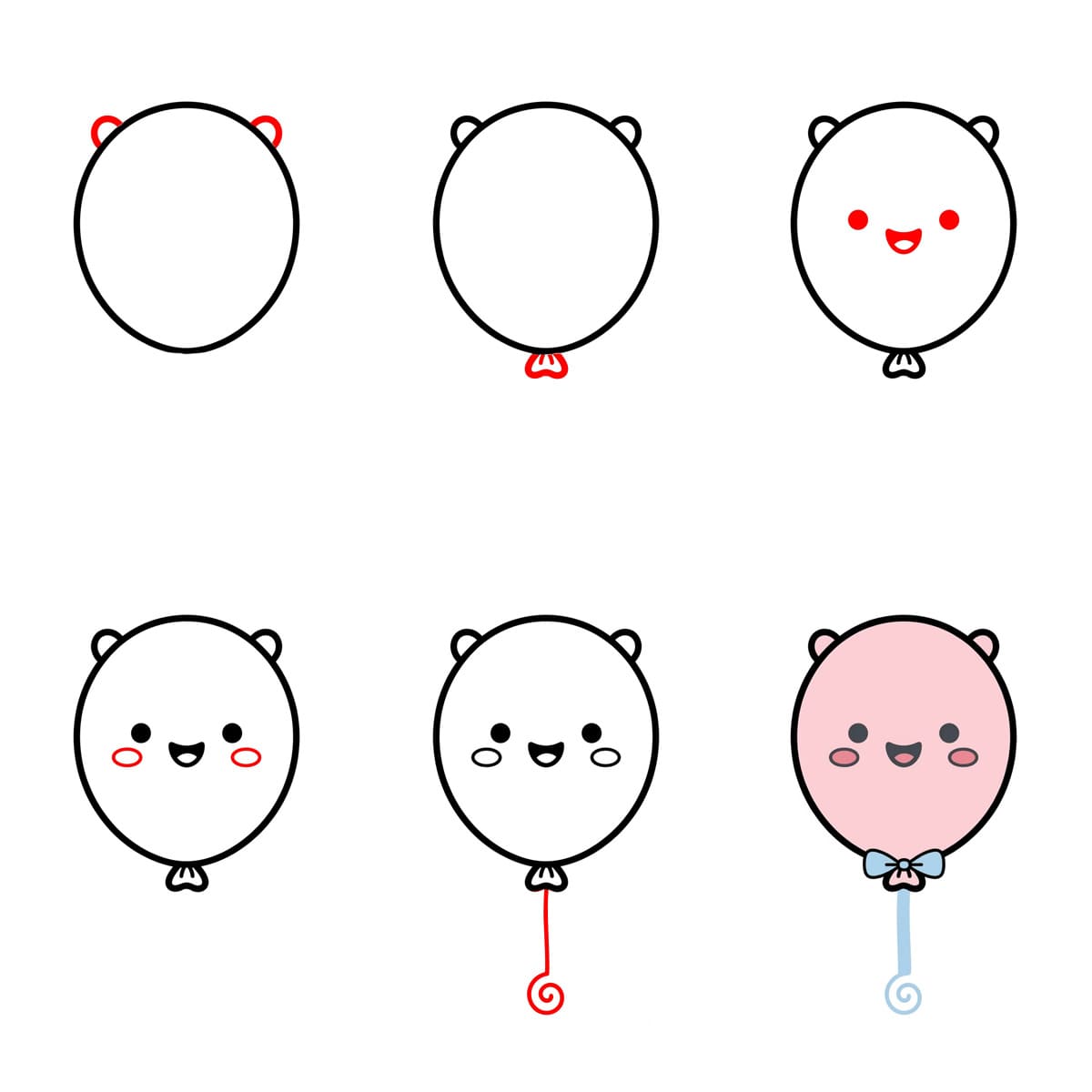 Kawaii Baloon Drawing Ideas