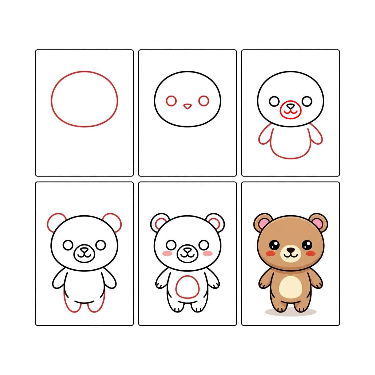 Kawaii bear Drawing Ideas