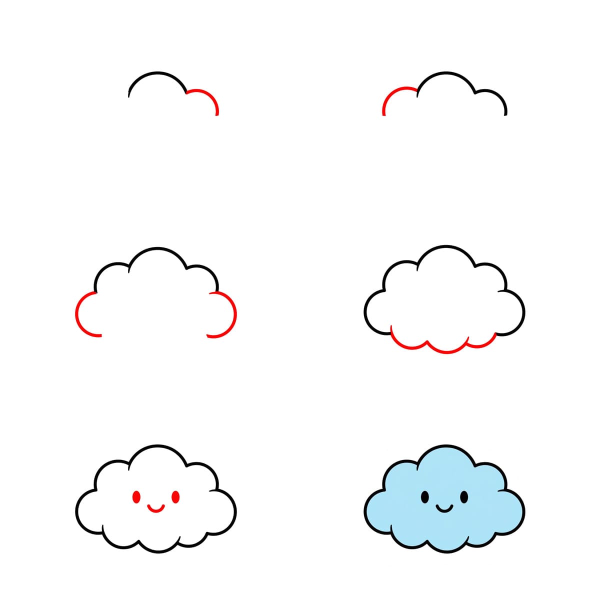 Kawaii cloud Drawing Ideas