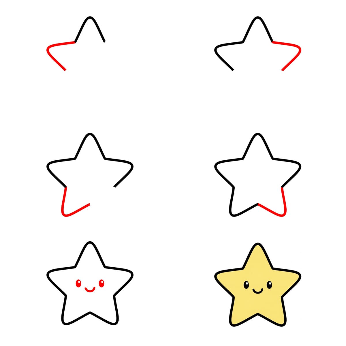 Kawaii star Drawing Ideas