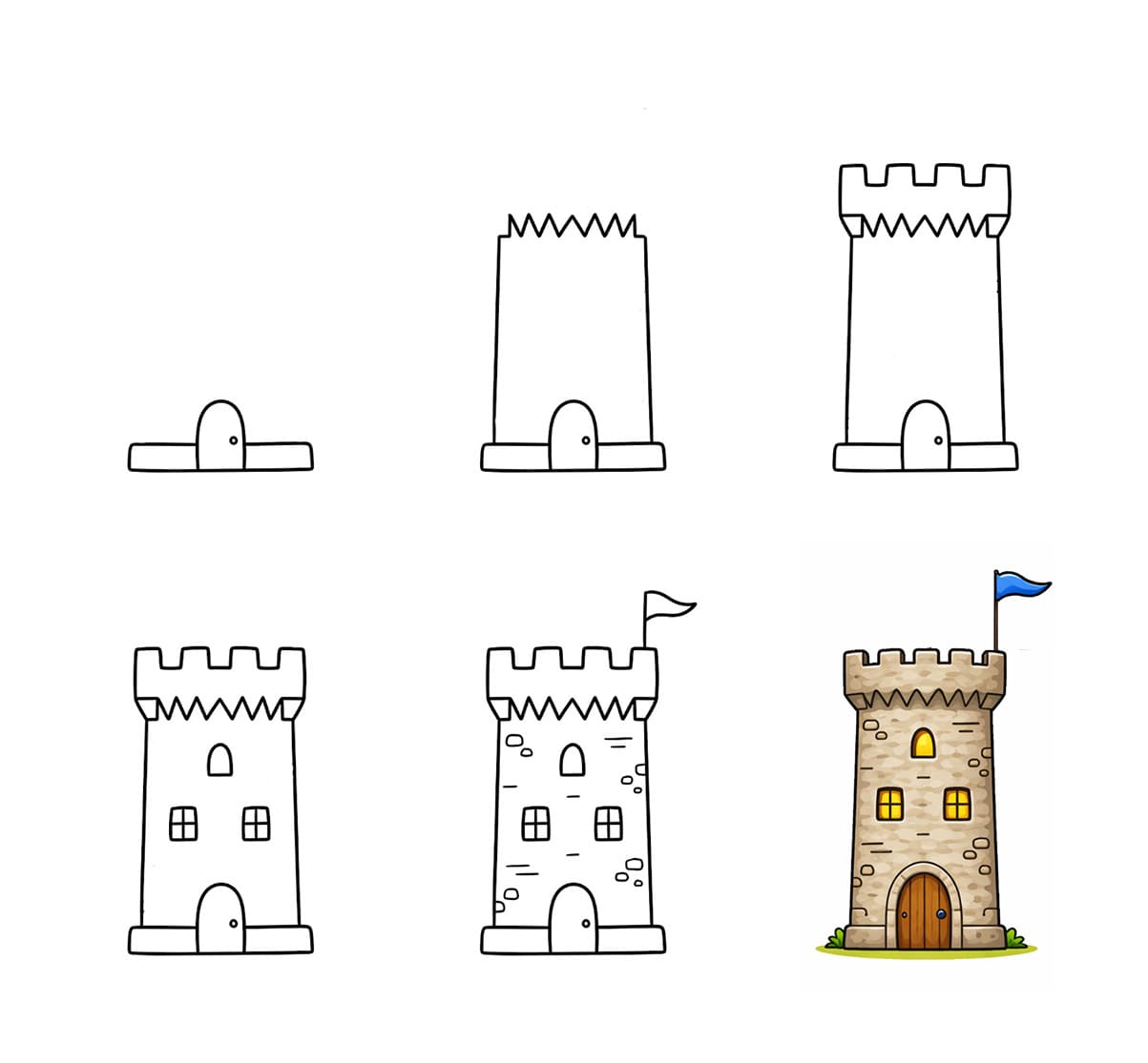 Keep tower Drawing Ideas