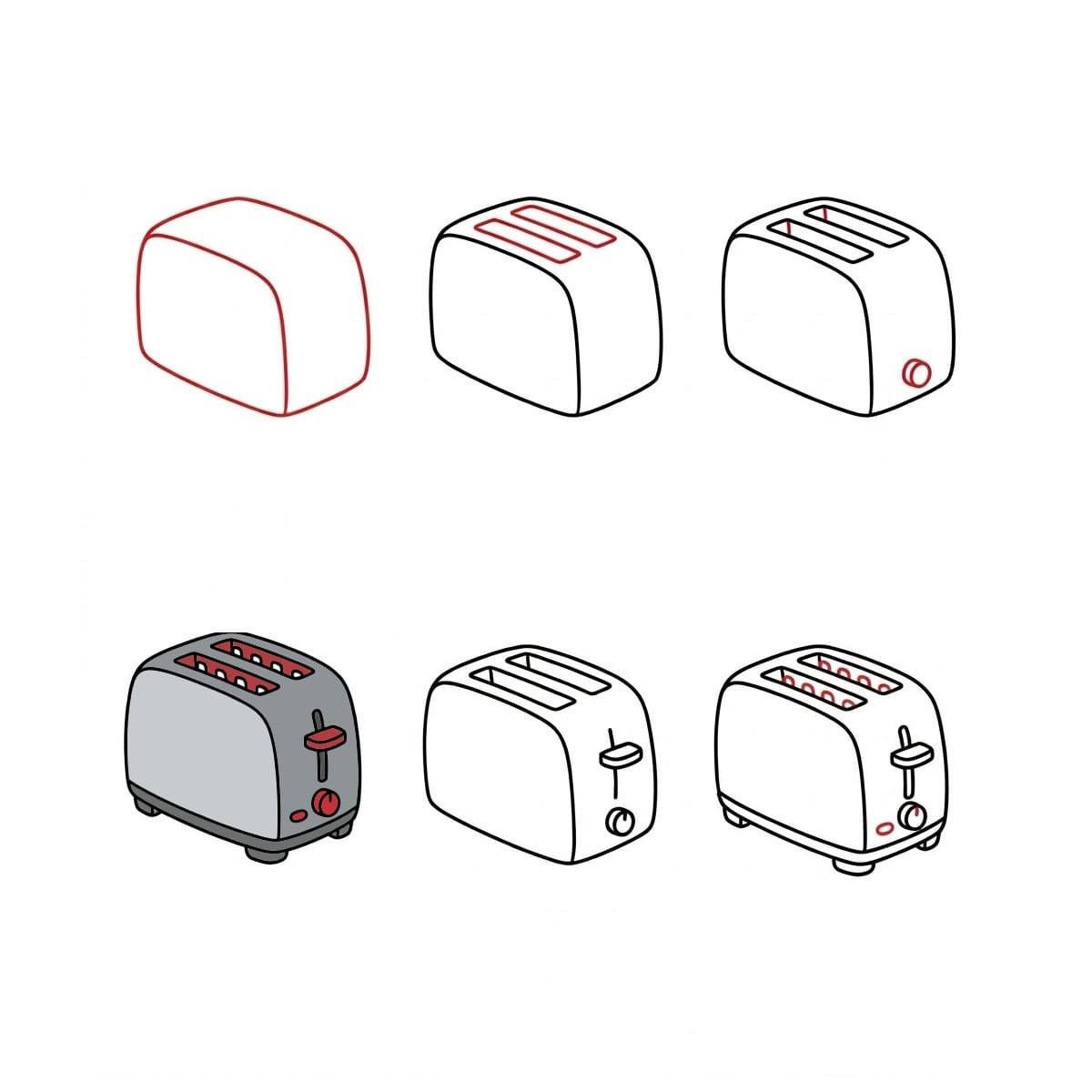 Kitchen Bread Toaster Drawing Ideas