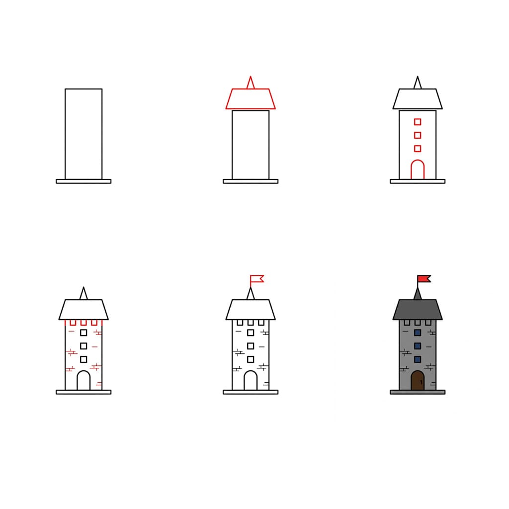 Minimalist tower Drawing Ideas