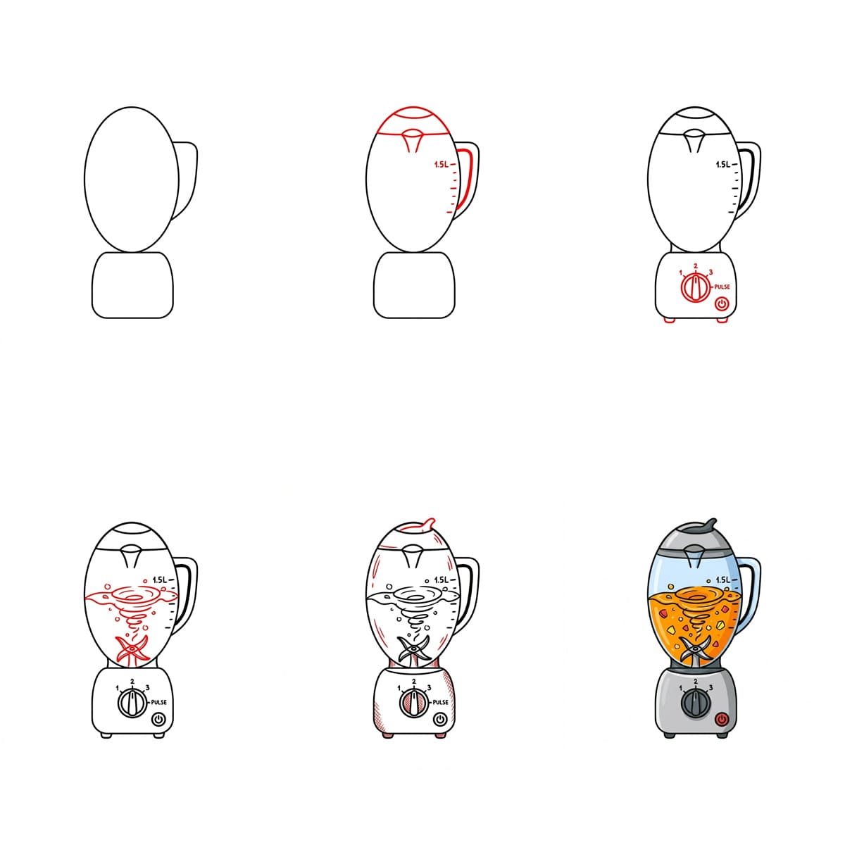 Modern Fruit Blender Drawing Ideas