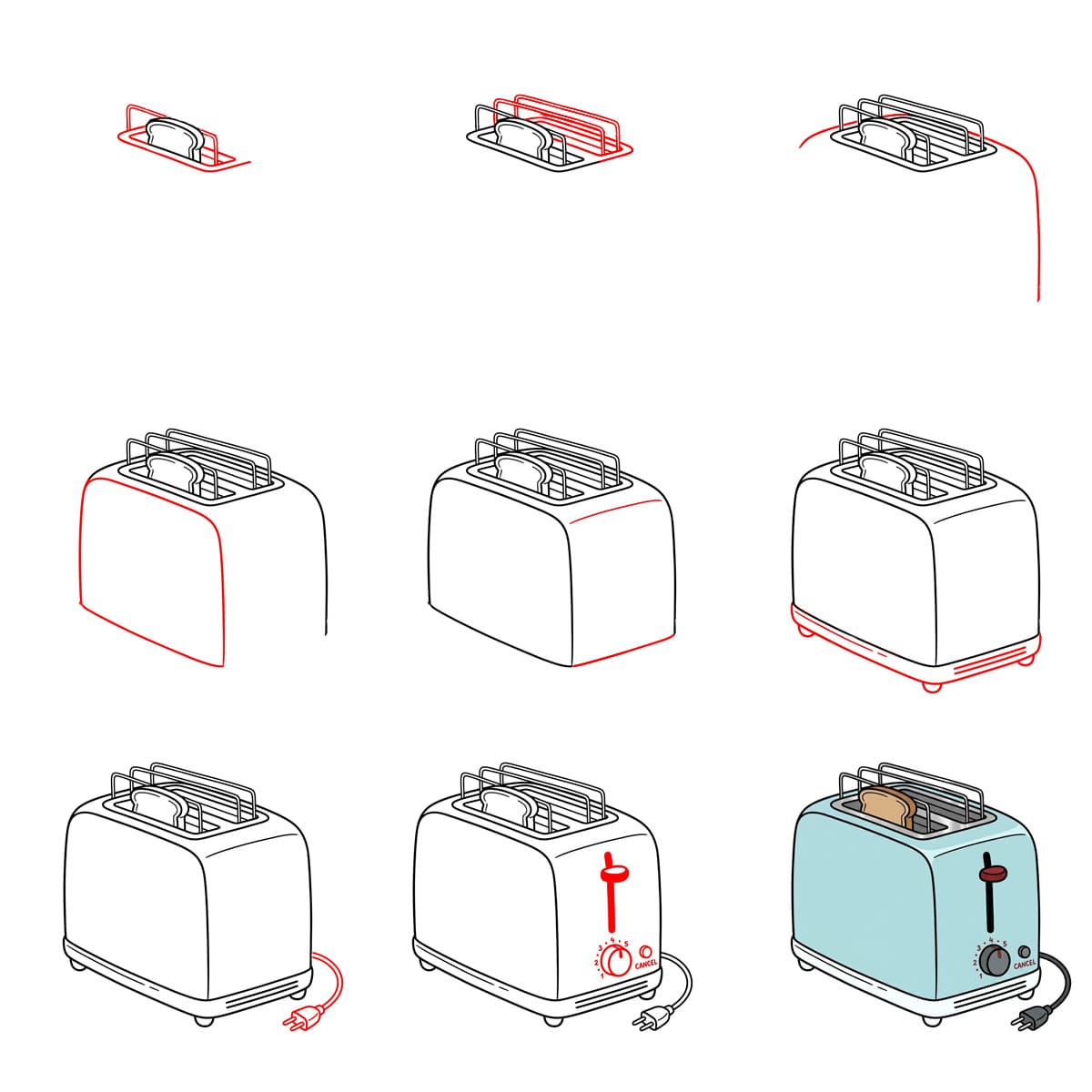 Modern Kitchen Toaster Drawing Ideas